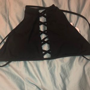Bundle 3 for $20 NWT criss cross black swim top